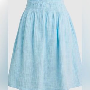NWT J. Crew Cotton Sky Blue Gauze Mini Skirt Women's size small